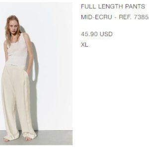 Full Length Pant in Ecru 7385/440
